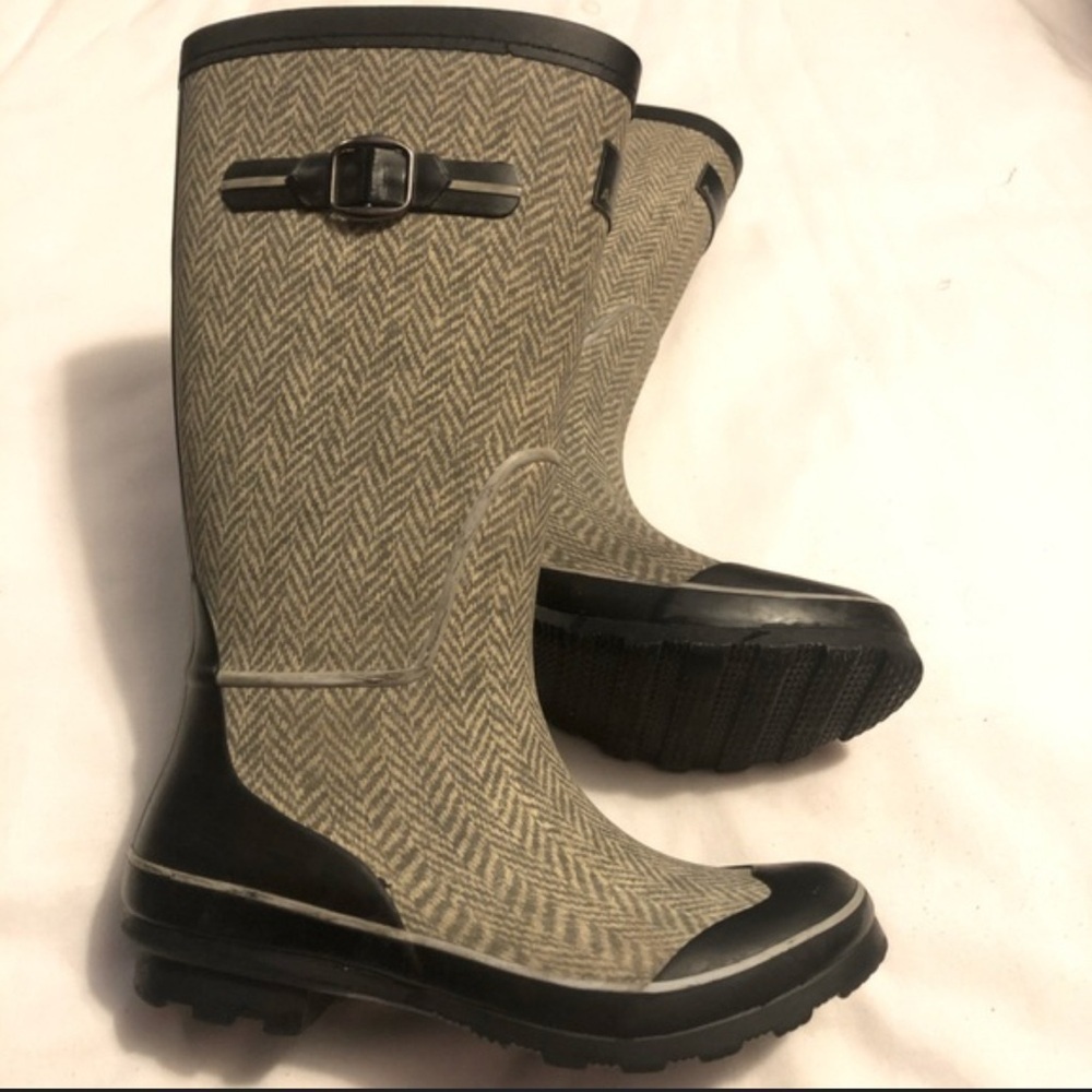 Arctic Shield Rubber Rain Snow Mud Herringbone 13.5” shaft Stylish  Rain Boots